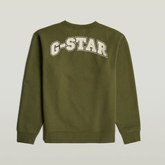G-Star Mens Olive Running Dog Back Sweatshirt