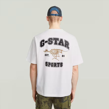 G-Star Raw Mens Running Dog Back Gr Boxy T-Shirt White