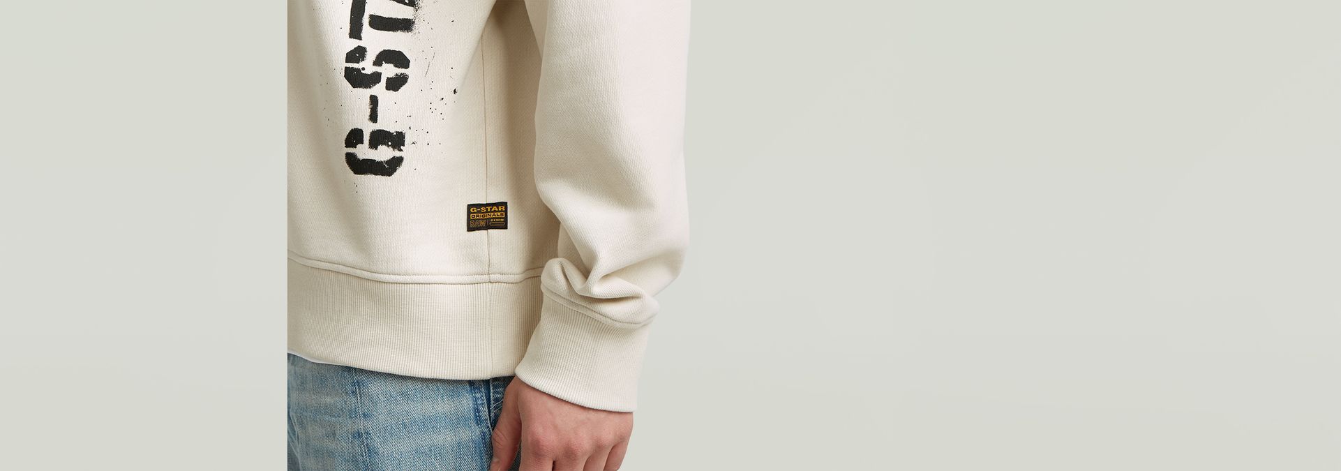 G-Star Raw White Sprayed 89 Gr Loose R Sweater