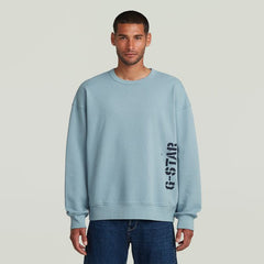 G-Star Mens  Ash Blue Sprayed 89 Loose Sweatshirt