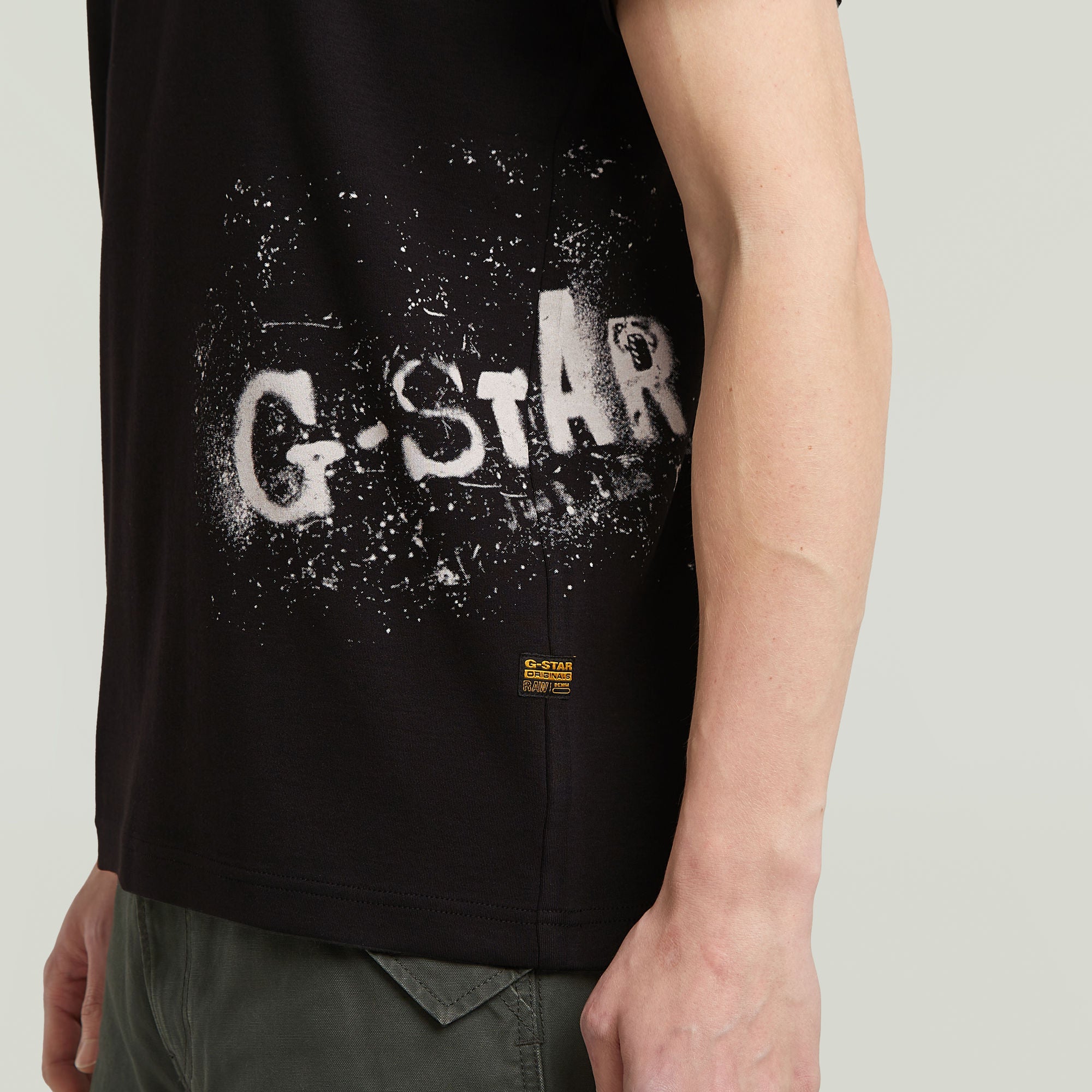 G-Star- Raw Men Sprayed T-Shirt In Black