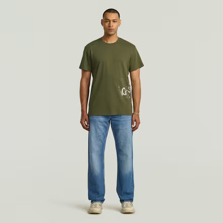 G-Star Raw Mens Sprayed Gt R T-Shirt Shadow Olive