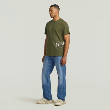 G-Star Raw Mens Sprayed Gt R T-Shirt Shadow Olive
