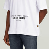 G-Star Raw Mens Studio AMS Boxy T-Shirt In White