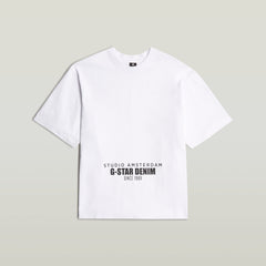 G-Star Raw Mens Studio AMS Boxy T-Shirt In White