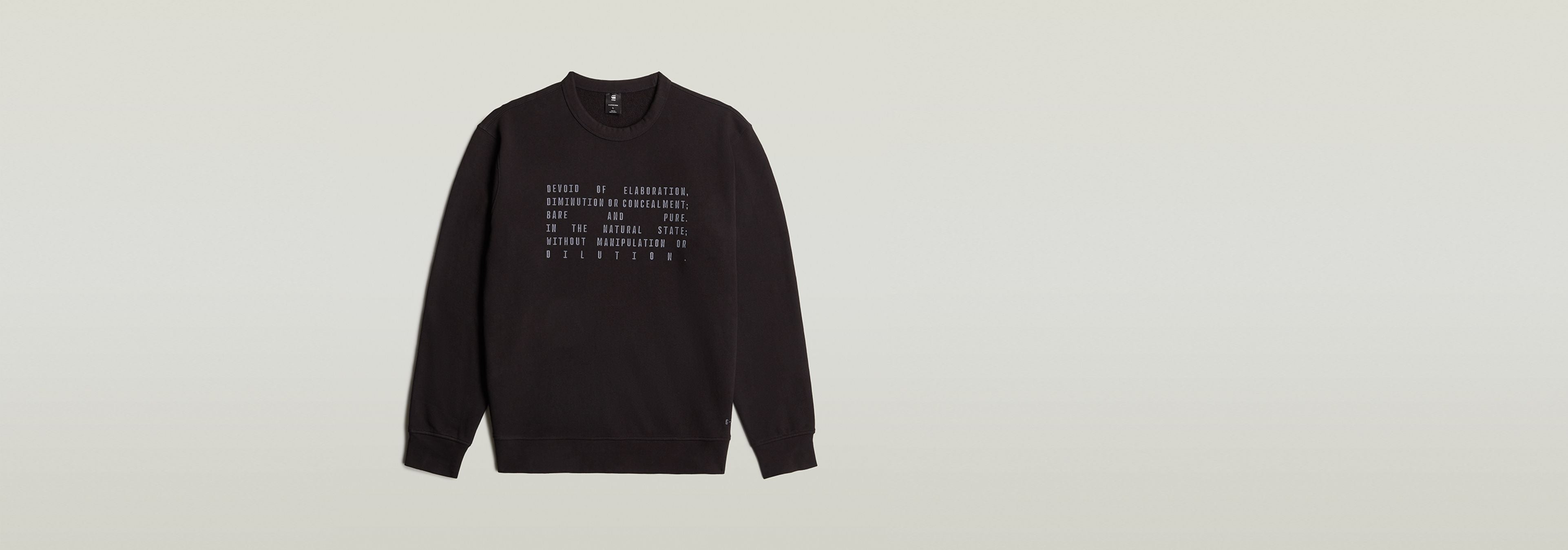 G-Star Raw Mens Text Graphic Sweater In Black