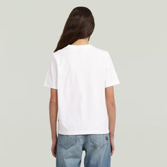 G-Star Raw Womens Text Graphic T-Shirt In Milk