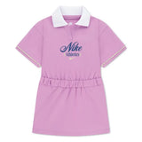 Nike Girls Tennis Lifestyle Short Sleeves Dress In Light Magenta