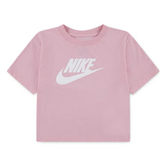 Nike Girls Hbr Club Boxy Tee T-Shirt In Meduim Soft Pink