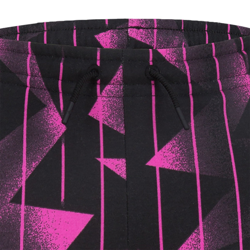 Jordan Girls Essentials AOP Fleece Pant In Black/Pink