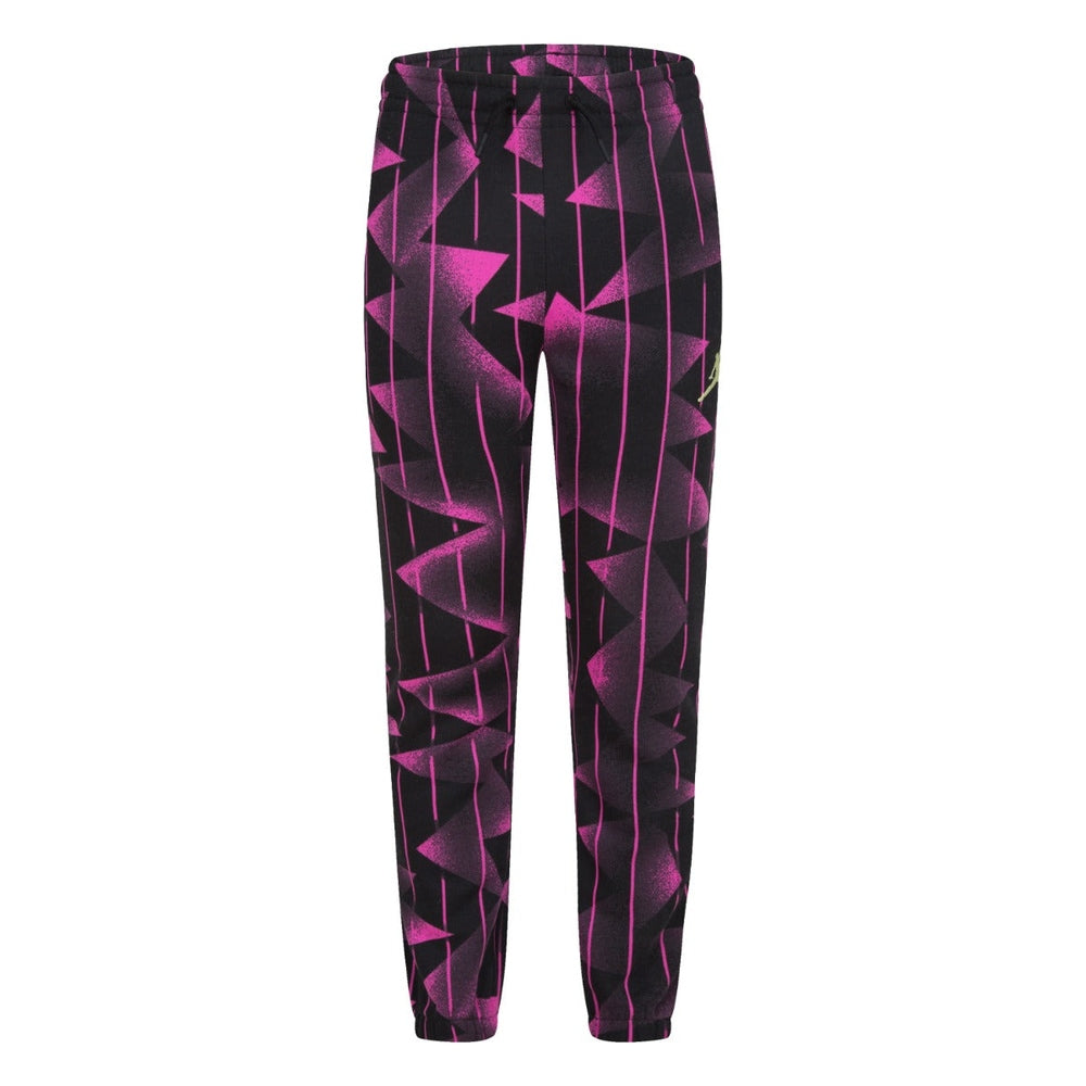 Jordan Girls Essentials AOP Fleece Pant In Black/Pink