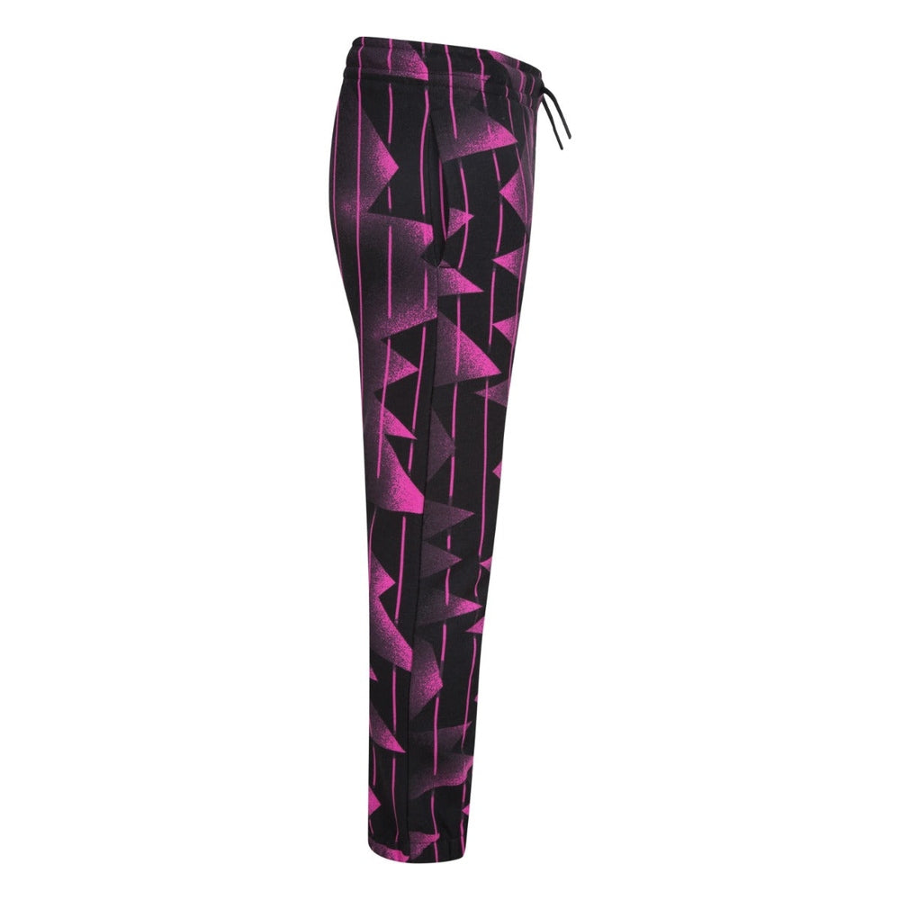Jordan Girls Essentials AOP Fleece Pant In Black/Pink