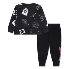 Jordan Boys Long Sleeve Top And Pant Set In Black