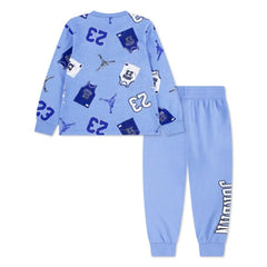 Jordan Boys Jersey Long Sleeve And Pant Set In Blue