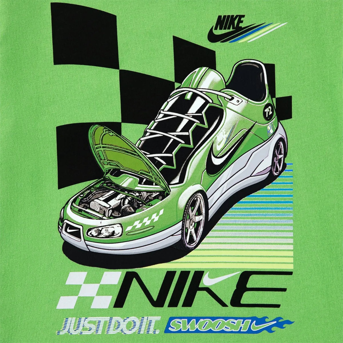 Nike Boys Victory Lap Short Sleeves Jersey T-Shirts In Mean Green