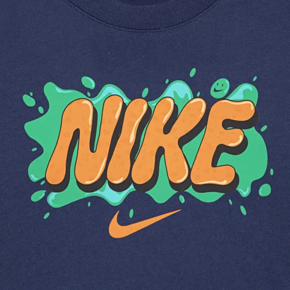 Nike Boys Slime Long Sleeve T-shirt In Navy