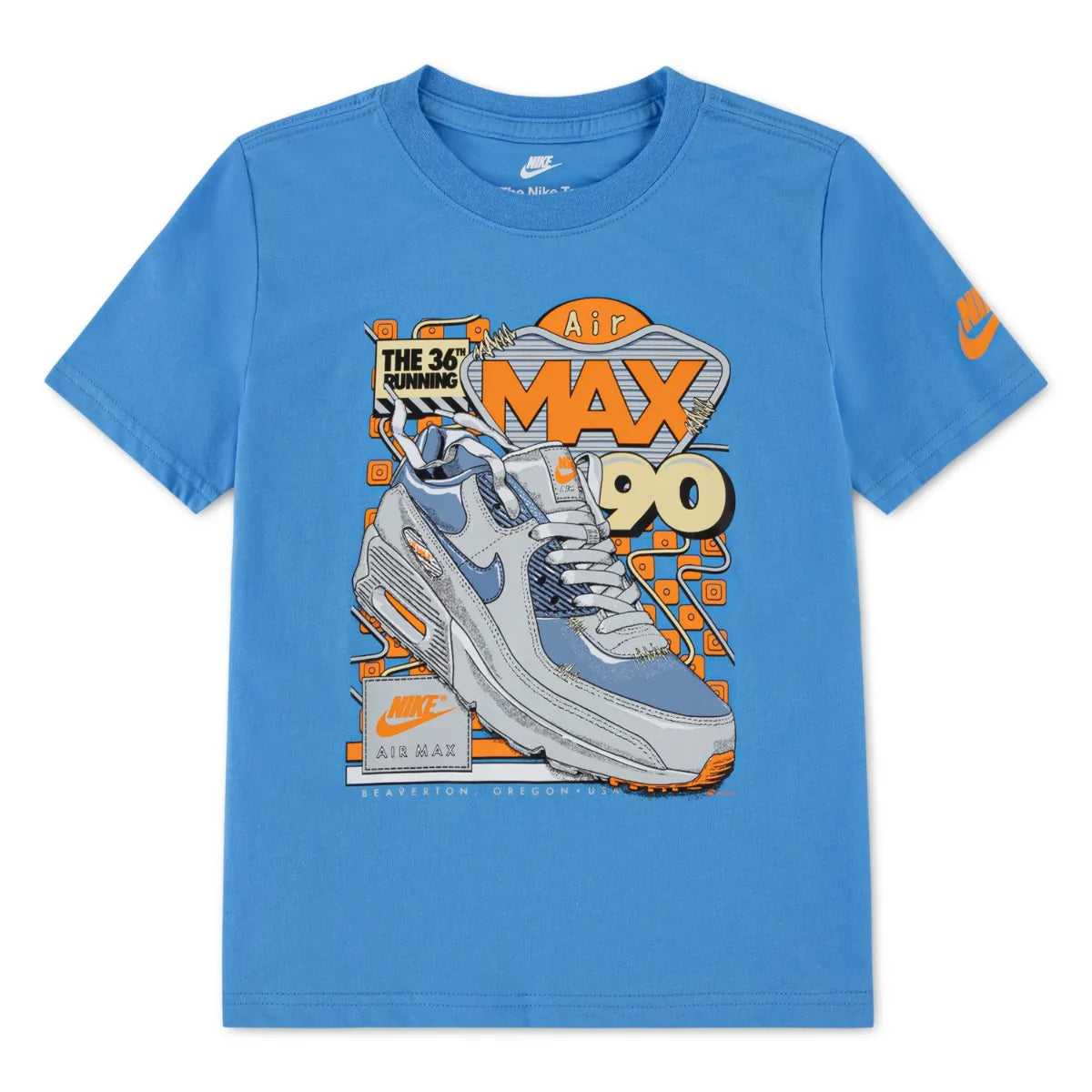 Nike Boys Air Max Sneaker Tee T-Shit In University Blue