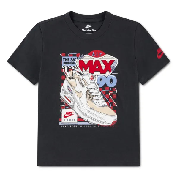Nike Boys Air Max Sneaker Tee T-Shit In Dark Grey