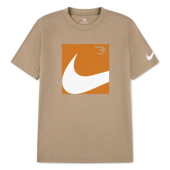 Nike Boys Boxed Swoosh T-Shirt In Hemp