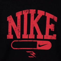 Nike Boys Vintage French Terry Hoodie In Black And Red
