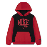 Nike Boys Vintage French Terry Hoodie In Black And Red