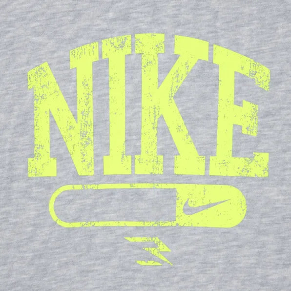 Nike Boys Vintage French Terry Hoodie In Grey And Black