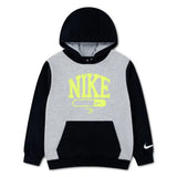 Nike Boys Vintage French Terry Hoodie In Grey And Black