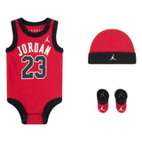 Jordan Boys 23 Jersey 3 Piece Set In Gym Red