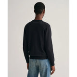 Gant Mens Classic Cotton Sweater In Black