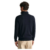 Gant Mens Classic Cotton Halfzip Top In  Navy