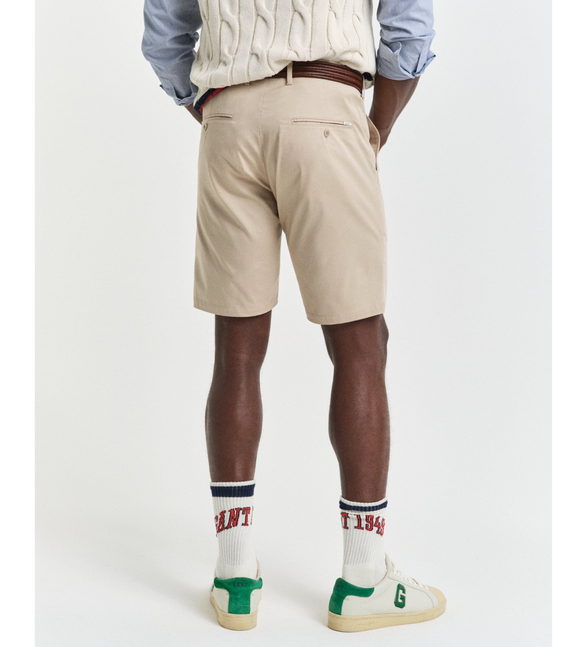Gant Mens Slim Sports Shorts In Sand