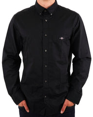 Gant Mens Regular Poplin Shirt In Black