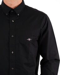 Gant Mens Regular Poplin Shirt In Black