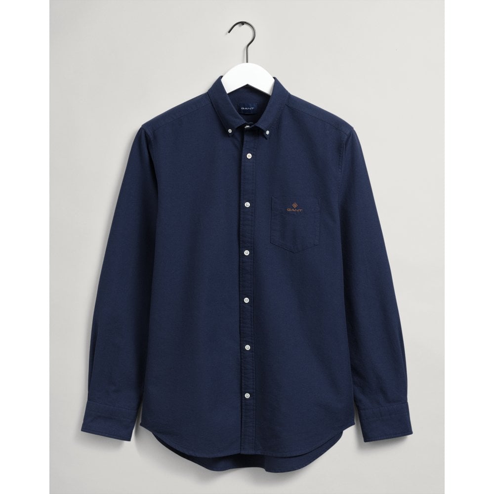 Gant Regular Fit Beefy Oxford Bd Shirt In Dark Blue