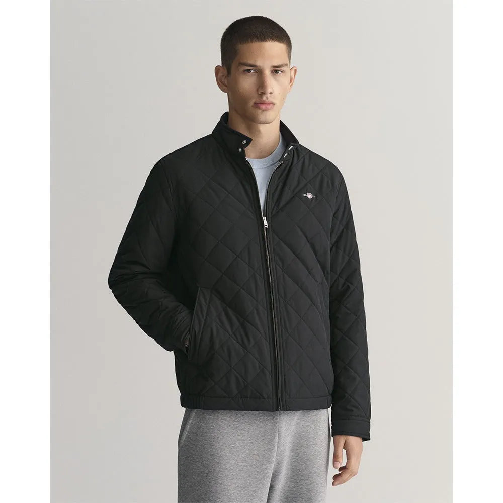 Gant Mens Quilted Windcheater Jacket In Black