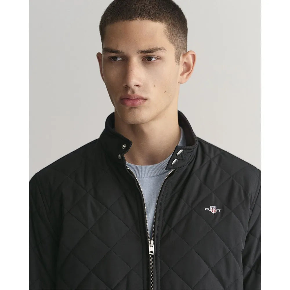 Gant Mens Quilted Windcheater Jacket In Black