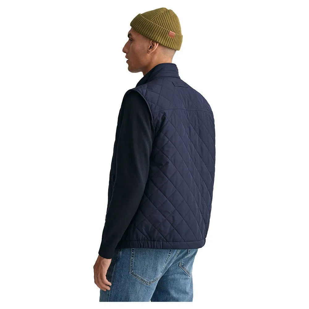 Gant Mens Quilted Body Warmer In Navy