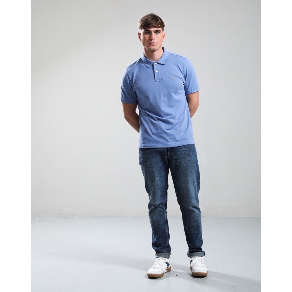 Gant Mens Reg Shiedl Golfer In Faded Denim