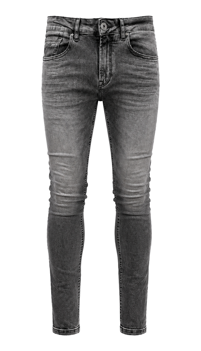 Vialli Garbable Jeans In Denim Grey