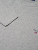 Gant Mens Rib Texture C-Neck Jersey In Grey