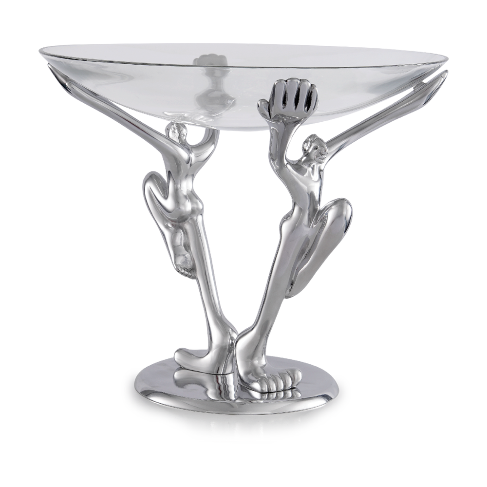 Carrol Boyes Glass Bowl And Stand In Gemini