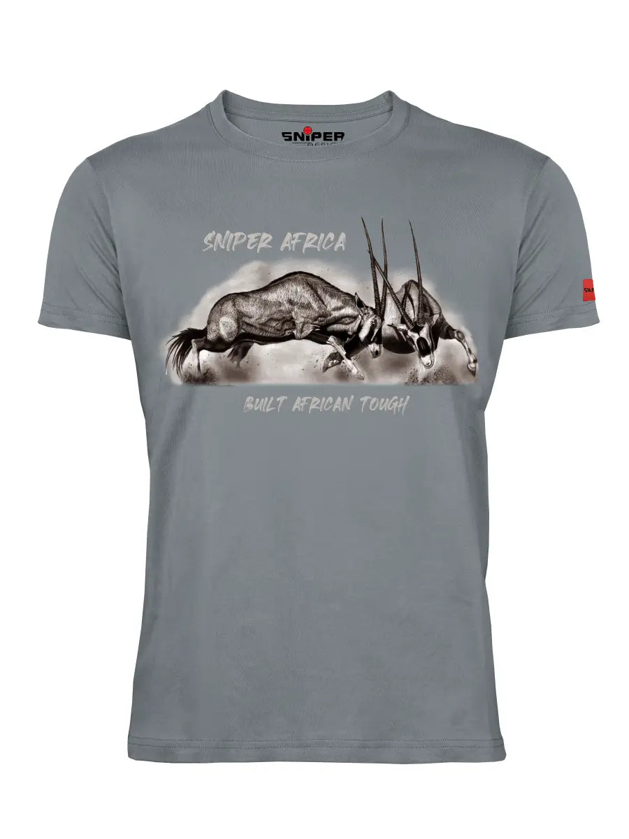 Sniper Ggk Mens Gemsbok Tshirt Grey