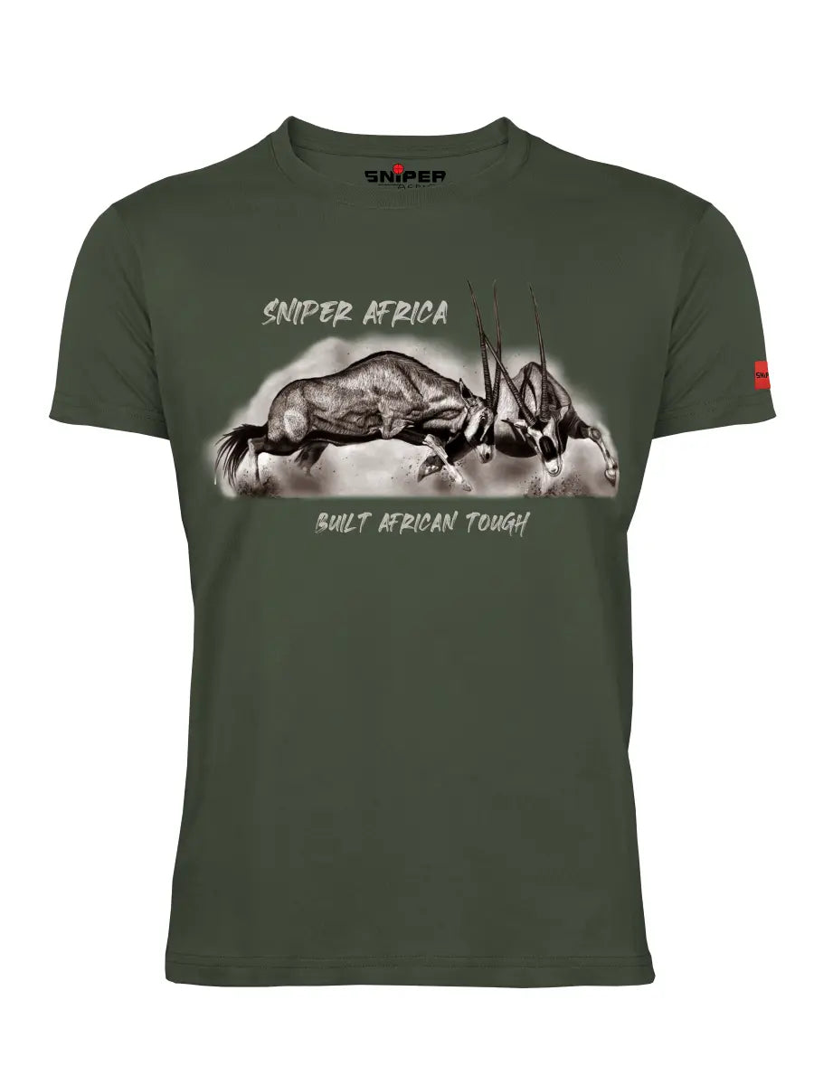 Sniper Mens Gemsbok T-Shirts In Olive