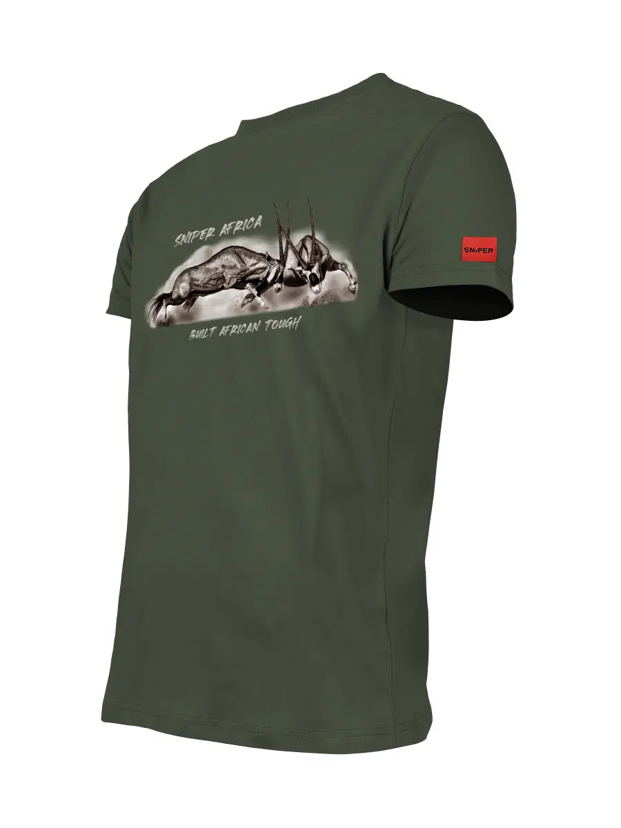 Sniper Mens Gemsbok T-Shirts In Olive