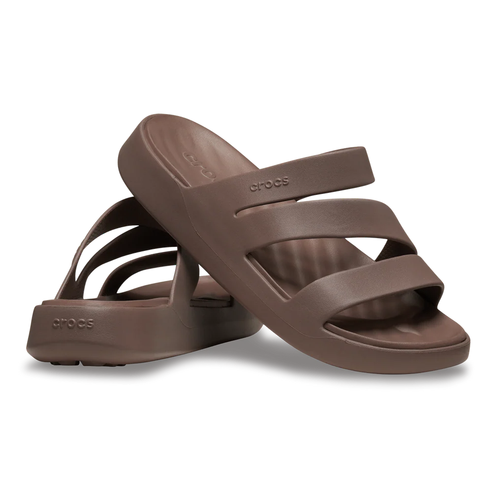 Crocs Womens Getaway Strappy Sandal In Brown