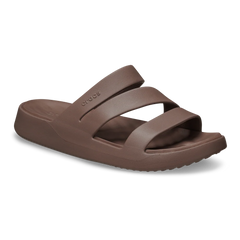 Crocs Womens Getaway Strappy Sandal In Brown