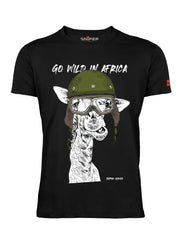 Sniper Mens Giraffe T-Shirts In Black