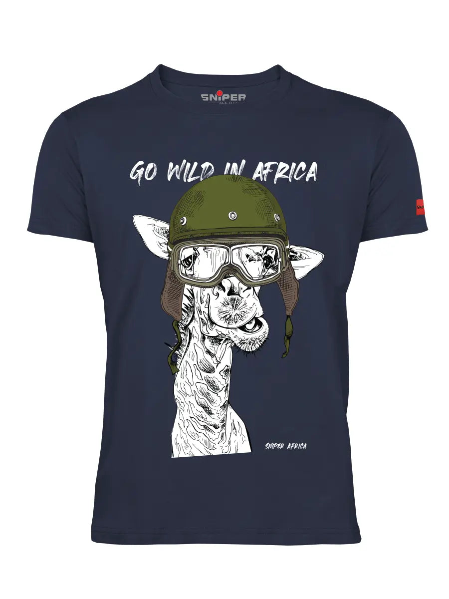 Sniper Nbg Mens Giraffe T-Shirt Navy/Blue