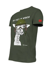 Sniper Giraffe T-Shirts For Men In Olive