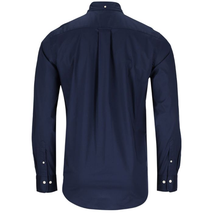Gant Mens Reg Poplin Long Sleeve Shirt Navy/Marine
